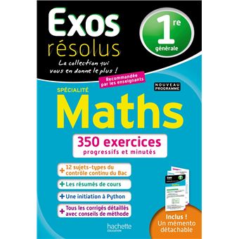 Exos résolus SPECIALITE Maths 1re