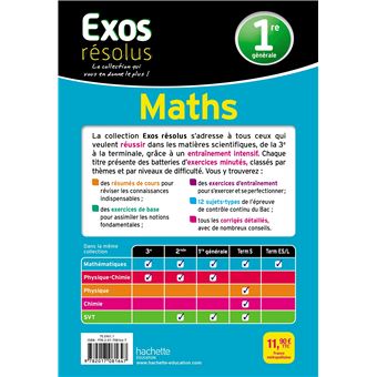 Exos résolus SPECIALITE Maths 1re
