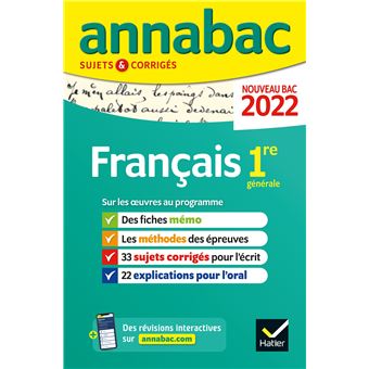 Annales Du Bac Annabac 2022 Français 1re Générale - Broché - Hélène ...