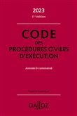 Code des procédures civiles d'exécution 2023 11ed - Annoté & commenté