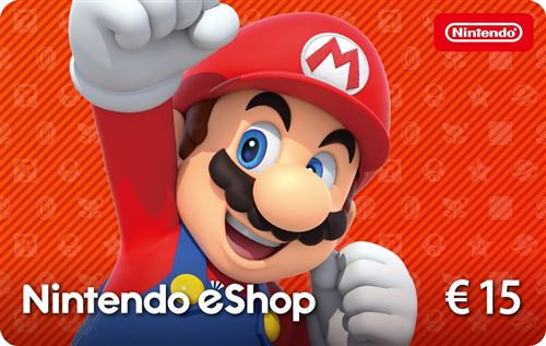 Code de téléchargement pour approvisionnement de compte Nintendo eShop 15€