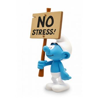 Figurine de collection Schtroumpf Pancarte : No Stress !