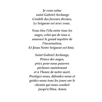 Je vous salue saint Gabriel Archange - Neuvaine a l'ange Gabriel
