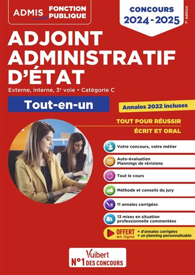 Concours Adjoint Administratif D'État - Catégorie C - Tout-en-un ...