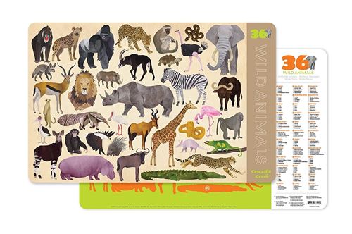 Crocodile Creek placemat 36 Wilde dieren