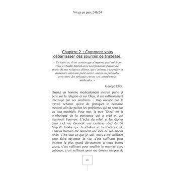 Vivez en paix 24h sur 24