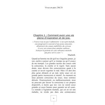 Vivez en paix 24h sur 24