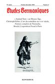 Études germaniques - N°4/2018
