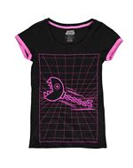 T-shirt femme Nintendo Super Mario Bros. Chain Chomp noir et rose taille S