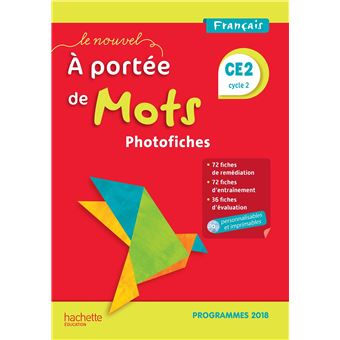 Le Nouvel A portée de mots CE2 - Photofiches + CD