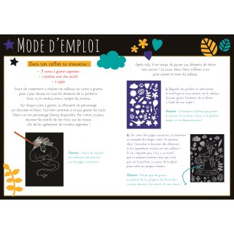 DISNEY - Pochette Les Ateliers - Mes cartes à gratter argentées