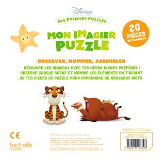 DISNEY BABY - Mes Premiers Puzzles - Les animaux - Imagier Puzzle 4 pièces