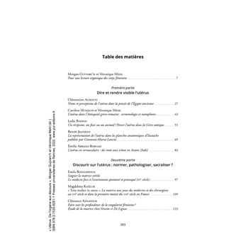 Utérus. De l'organe aux discours