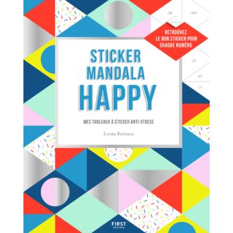 Sticker mandala happy