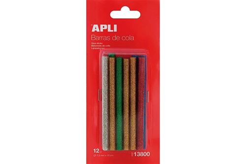 APLI CREA NAVULLINGEN LIJMPISTOOL GLITTER  Ø7.5MM 12 STUKS