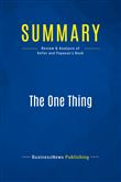 Summary: The One Thing