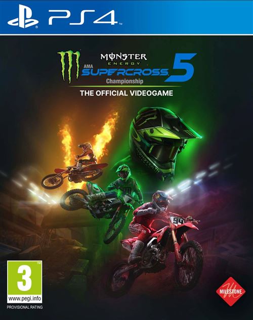 Pochette avant du jeu Monster Energy Supercross - The Official Videogame 5 PS4
