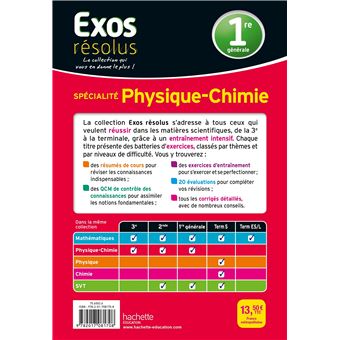 Exos Résolus SPECIALITE Physique-Chimie 1re