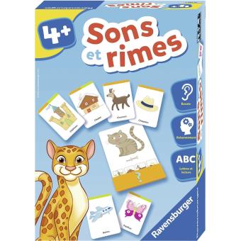 Jeu éducatif Sons et rimes Ravensburger - Jeu écriture et lettres ...