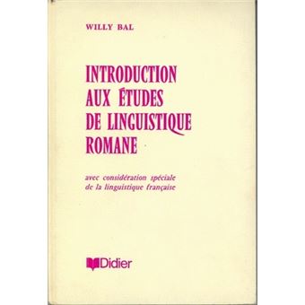 Introduction aux études de linguistique romane