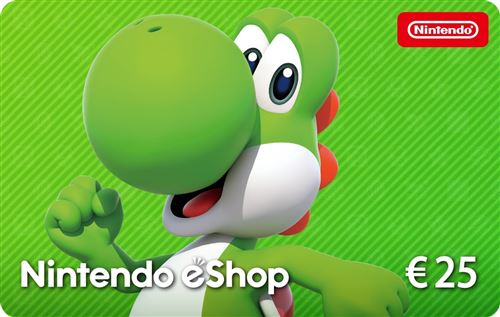 Code de téléchargement pour approvisionnement de compte Nintendo eShop 25€