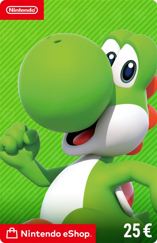 Code de téléchargement pour approvisionnement de compte Nintendo eShop 25€