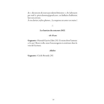 Recueil de nouvelles 2022