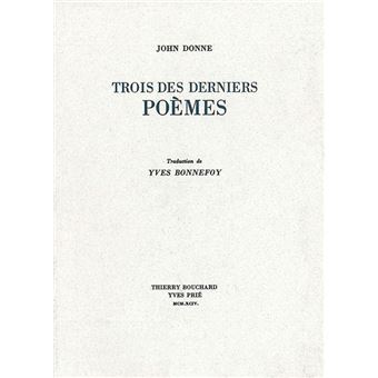 Trois des derniers poèmes