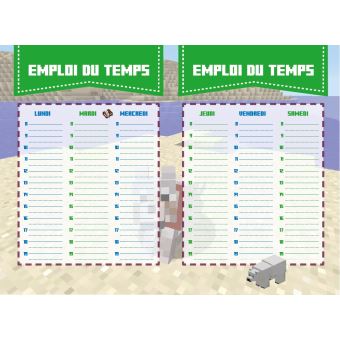 Agenda Minecraft 2019-2020