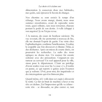 Les doctes et le sixième sens, journal, guérison d'un cancer