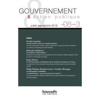 Gouvernement & action publique 08-3, juillet-septembre 2019