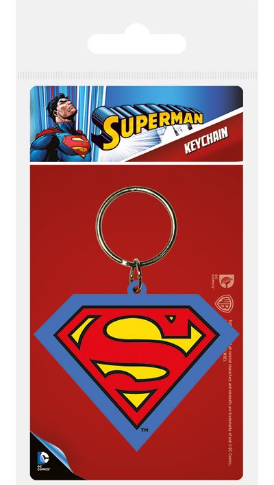 Porte-clés en caoutchouc Superman Bouclier