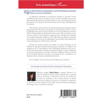 La Résistance allemande et autrichienne en France