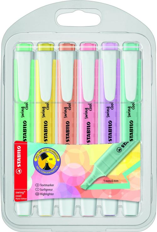 STABILO BL 6 SWINGCOOL PASTELS ASS