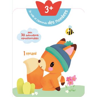 3+ Je colle et j'apprends des nombres - Renard