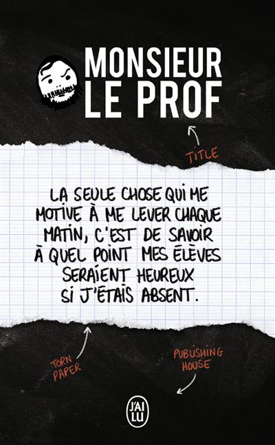 Monsieur le Prof -  Anonyme - Poche