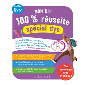 Mon kit 100 % réussite spécial dys au collège (+ autocollants)