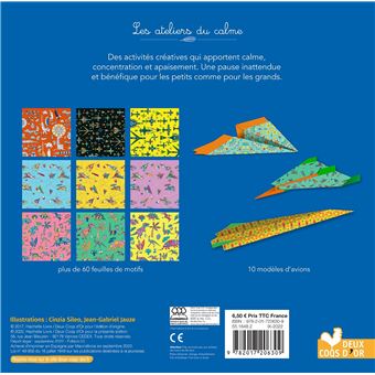 Avions en papier à colorier et à plier
