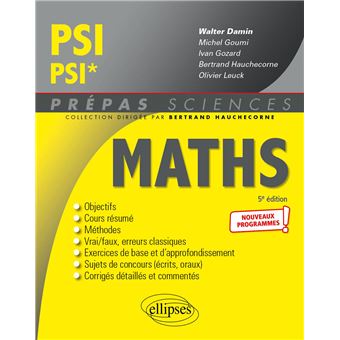 Mathématiques PSI/PSI* - Programme 2022