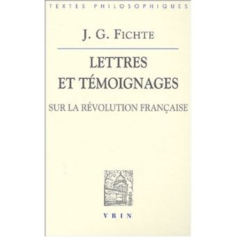 Lettres et témoignages sur la Révolution française