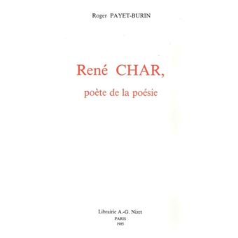 René Char, poète de la poésie