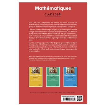 Mathématiques - Classe de troisième - Pour ceux qui veulent comprendre
