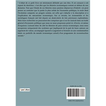 Les doctrines économiques en France depuis 1870