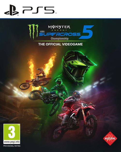 Pochette avant du jeu Monster Energy Supercross - The Official Videogame 5 PS5