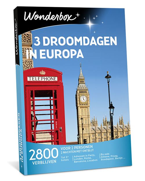 Wonderbox NL 3 droomdagen in Europa