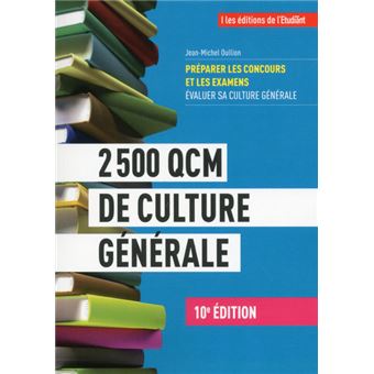 2500 Qcm De Culture Generale Broche Jean Michel Oullion Achat Livre Fnac