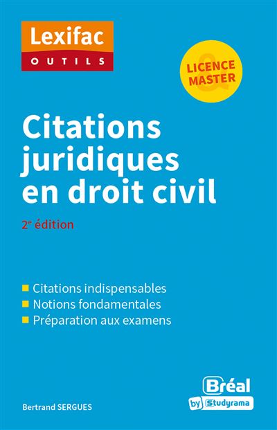 Citations Juridiques En Droit Civil Broche Bertrand Sergues Achat Livre Fnac