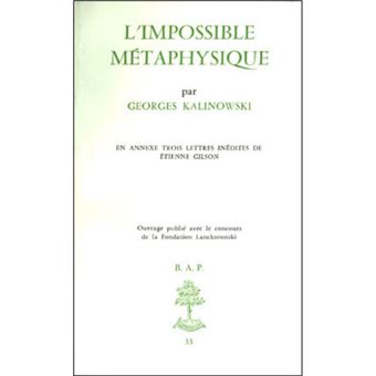 BAP n°33 - L'impossible métaphysique