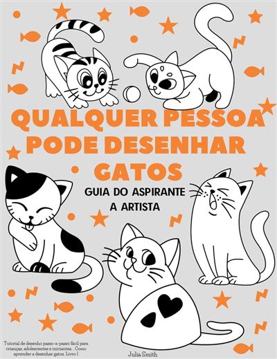 instruções para desenhar gato engraçado. siga passo a passo