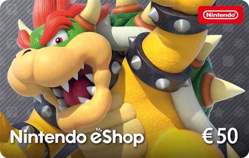 Code de téléchargement pour approvisionnement de compte Nintendo eShop 50€